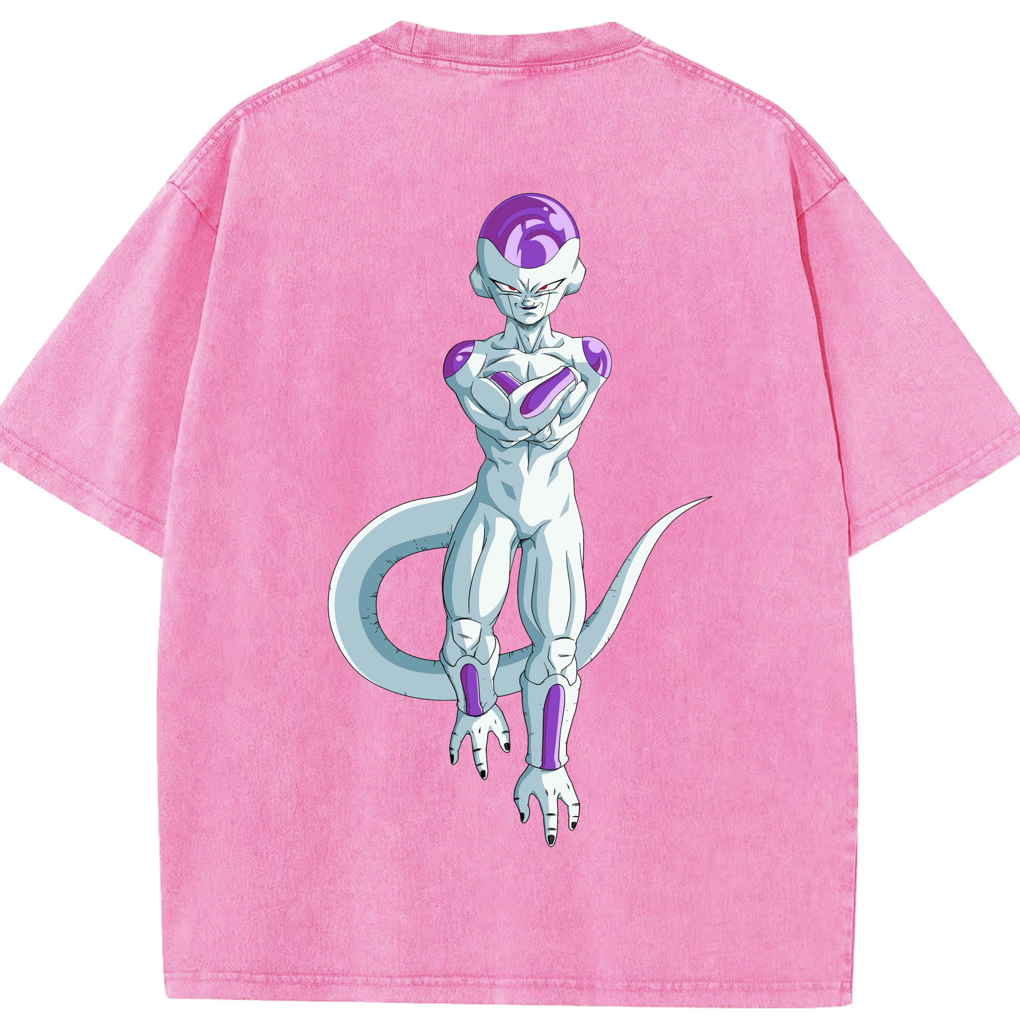 （画像用） ドラゴンボール フリーザ DRAGON BALL Frieza 綿100% ヴィンテージ風 半袖Tシャツ（背面プリント）